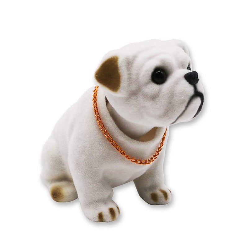 Rayberro Shaking Head Bulldog Figurine Car Dashboard Decoration, Nodding Bulldog Statue Car Vehicle Decor Creative Dog Sculpture Tabletop Ornaments Collectible Crafts Home Office Decor - Image 4